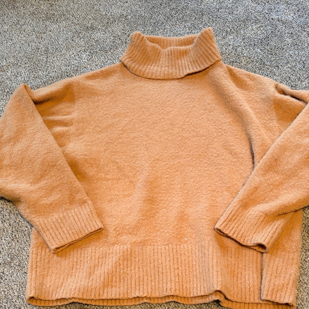 CALIA by Carrie Underwood Cozy Tan Turtleneck Sweater